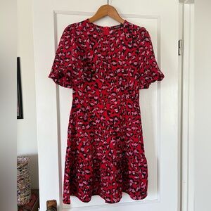 Nasty Gal Red Leopard Print Dress